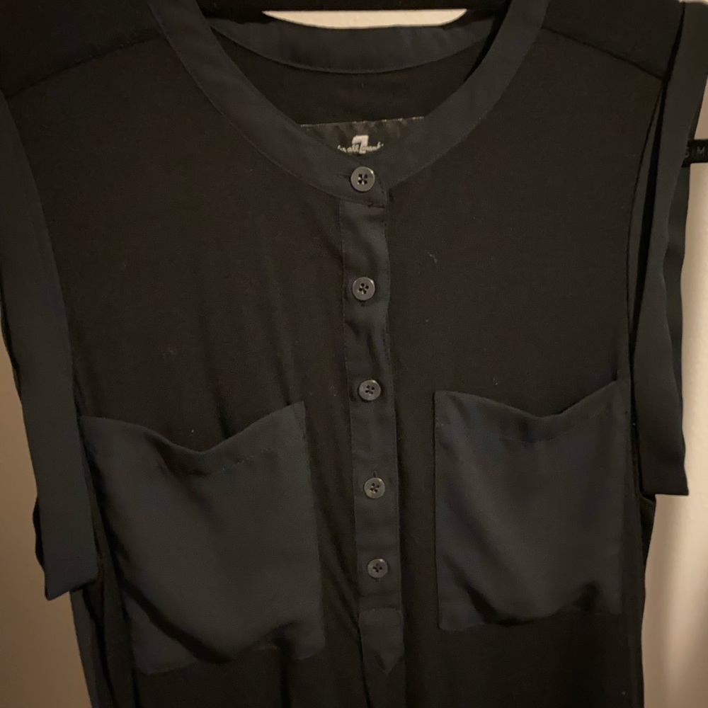 Black two pocket blouse